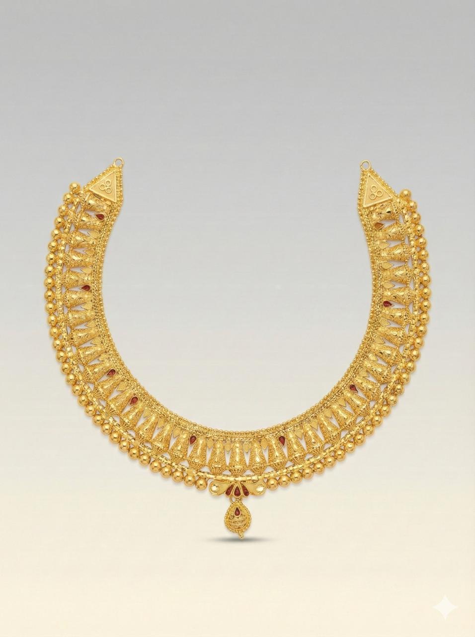 24 carat gold plated with matching earrings - Image 1